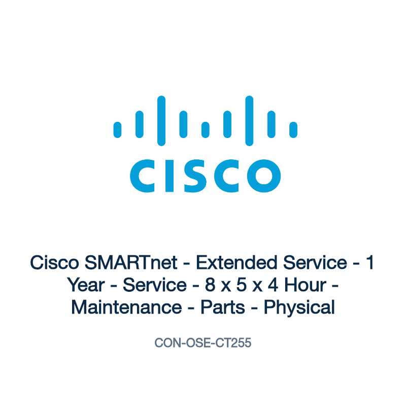 CON-OSE-CT255: Cisco SMARTnet - Extended Service - 1 Year - Service - 8 x 5 x 4 Hour