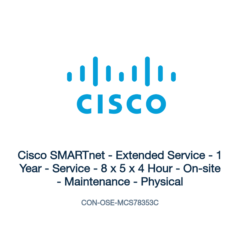 CON-OSE-MCS78353C: Cisco SMARTnet - Extended Service - 1 Year - Service - 8 x 5 x 4 Hour