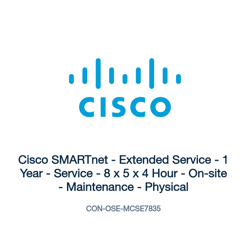 CON-OSE-MCSE7835: Cisco SMARTnet - Extended Service - 1 Year - Service - 8 x 5 x 4 Hour
