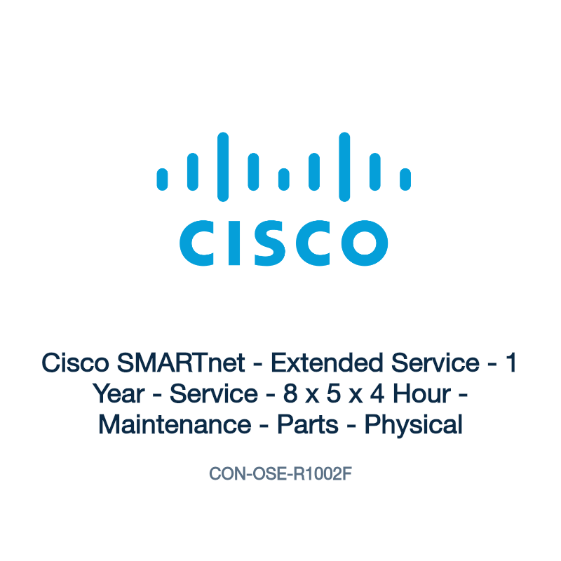 CON-OSE-R1002F: Cisco SMARTnet - Extended Service - 1 Year - Service - 8 x 5 x 4 Hour