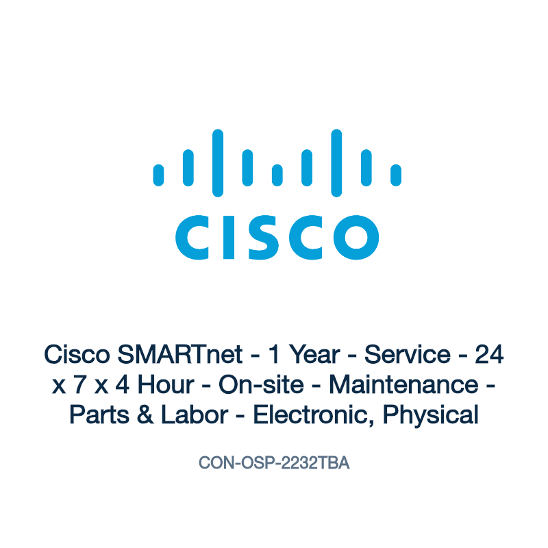 CON-OSP-2232TBA: Cisco SMARTnet - 1 Year - Service - 24 x 7 x 4 Hour - On-site -