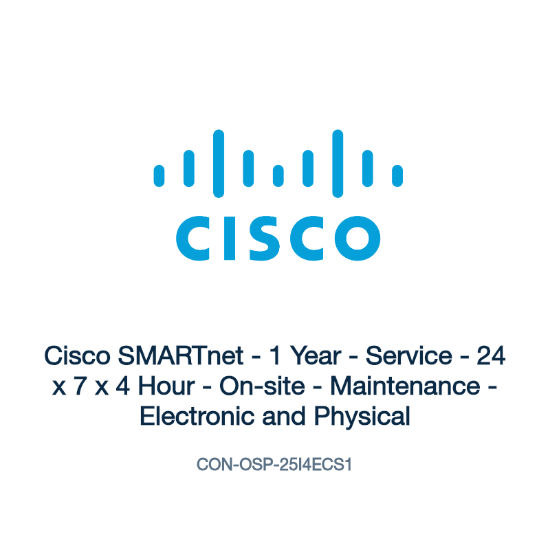 CON-OSP-25I4ECS1: Cisco SMARTnet - 1 Year - Service - 24 x 7 x 4 Hour - On-site -