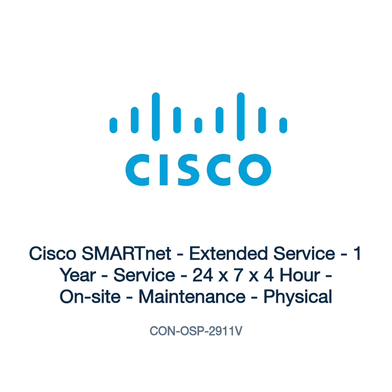 CON-OSP-2911V: Cisco SMARTnet - Extended Service - 1 Year - Service - 24 x 7 x 4 Hour
