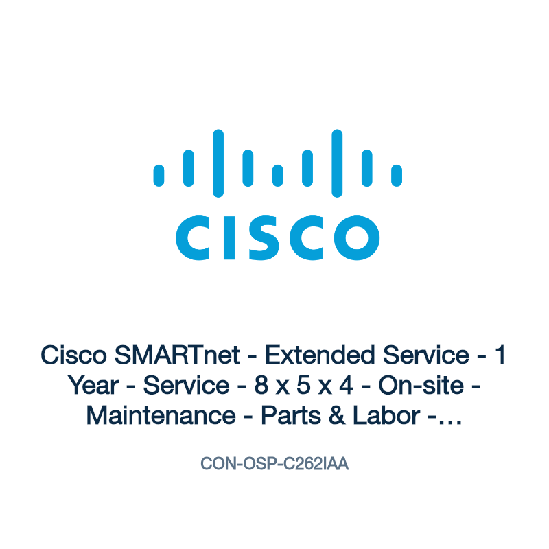 CON-OSP-C262IAA: Cisco SMARTnet - Extended Service - 1 Year - Service - 8 x 5 x 4 -