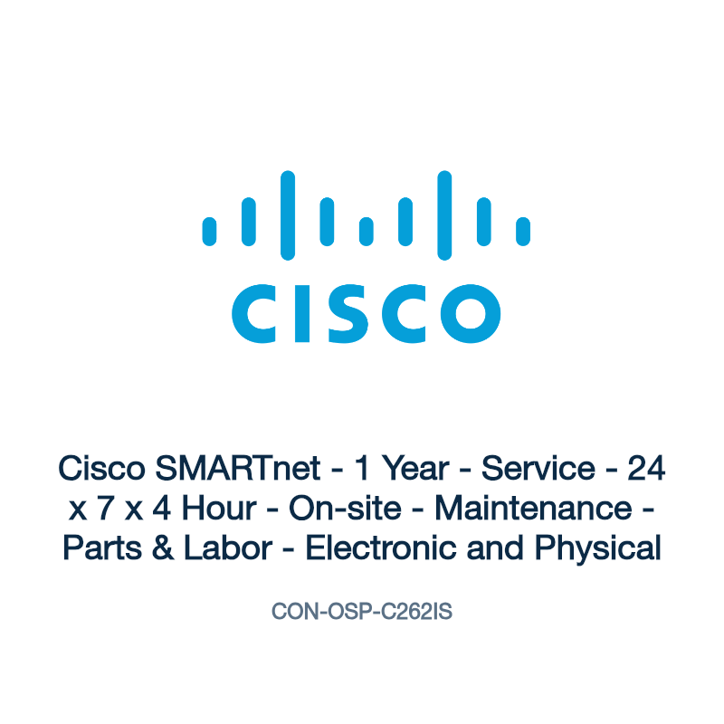 CON-OSP-C262IS: Cisco SMARTnet - 1 Year - Service - 24 x 7 x 4 Hour - On-site -