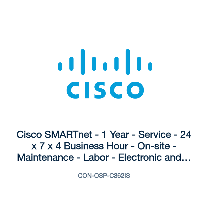 CON-OSP-C362IS: Cisco SMARTnet - 1 Year - Service - 24 x 7 x 4 Business Hour - On-site