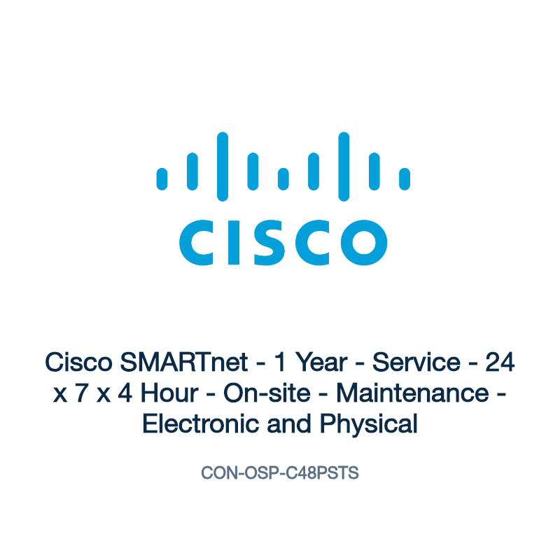 CON-OSP-C48PSTS: Cisco SMARTnet - 1 Year - Service - 24 x 7 x 4 Hour - On-site -