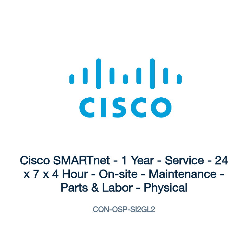 CON-OSP-SI2GL2: Cisco SMARTnet - 1 Year - Service - 24 x 7 x 4 Hour - On-site -