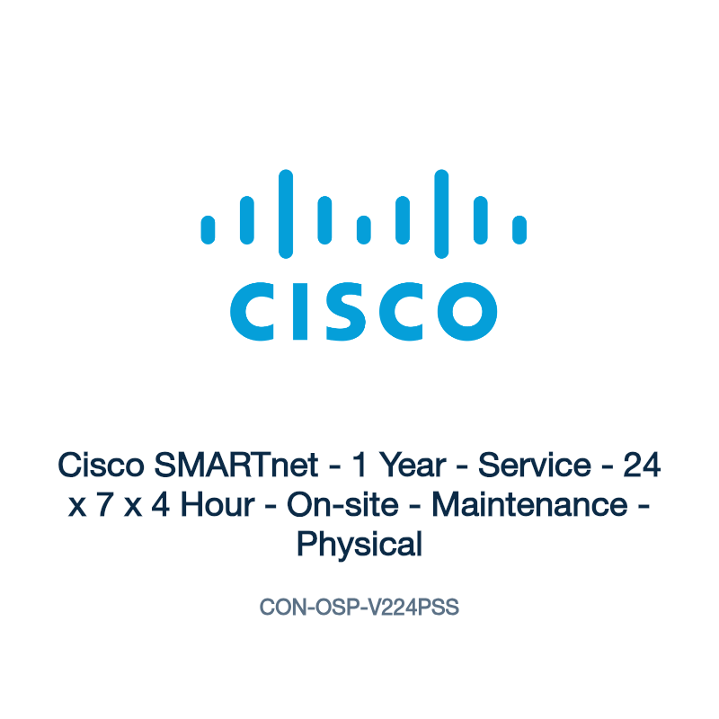 CON-OSP-V224PSS: Cisco SMARTnet - 1 Year - Service - 24 x 7 x 4 Hour - On-site -