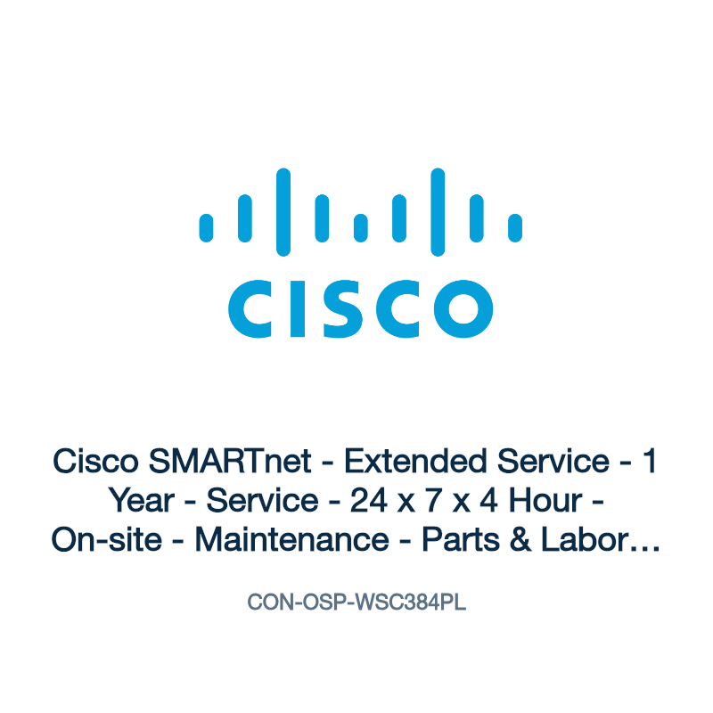 CON-OSP-WSC384PL: Cisco SMARTnet - Extended Service - 1 Year - Service - 24 x 7 x 4 Hour