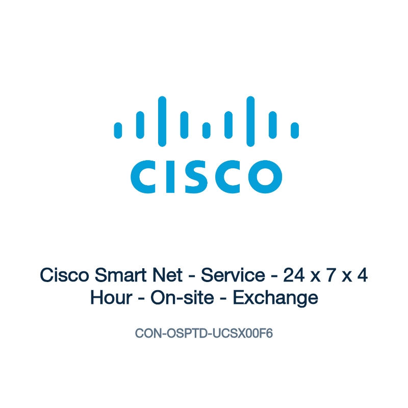 CON-OSPTD-UCSX00F6: Cisco Smart Net - Service - 24 x 7 x 4 Hour - On-site - Exchange