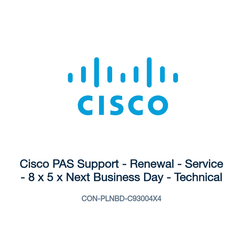 CON-PLNBD-C93004X4: Cisco PAS Support