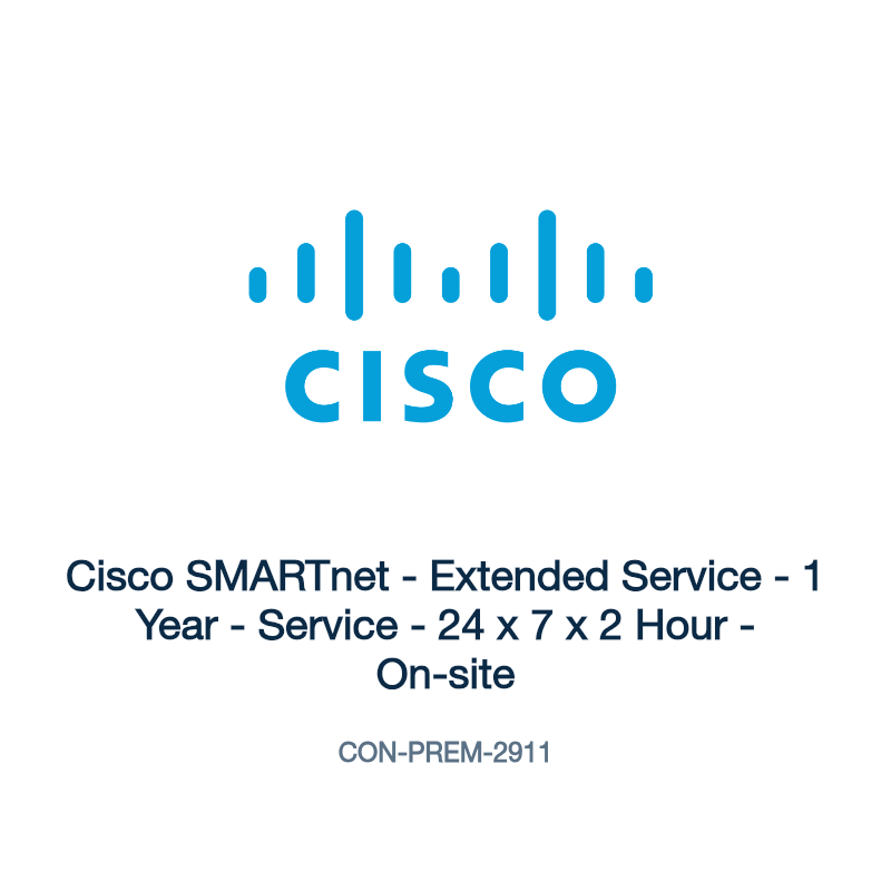 CON-PREM-2911: Cisco SMARTnet - Extended Service - 1 Year - Service - 24 x 7 x 2