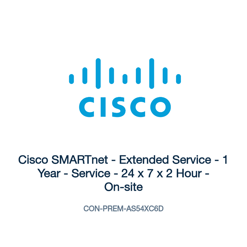CON-PREM-AS54XC6D: Cisco SMARTnet - Extended Service - 1 Year - Service - 24 x 7 x 2