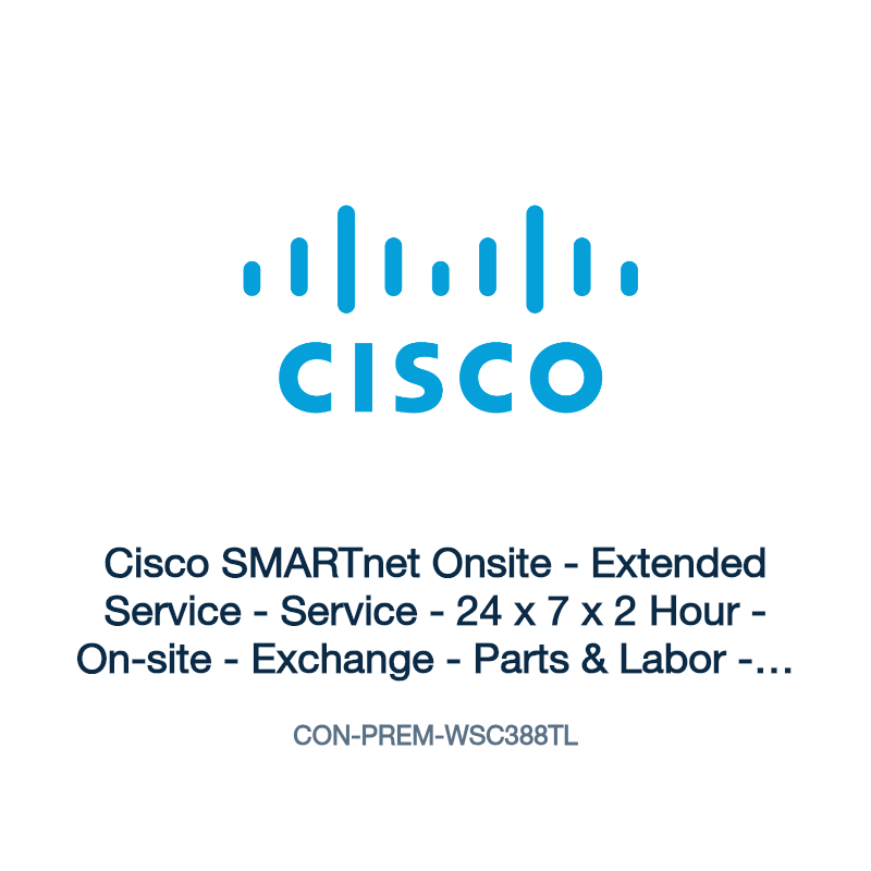 CON-PREM-WSC388TL: Cisco SMARTnet Onsite
