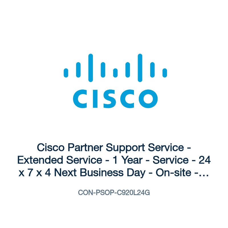 Cisco Partner Support Service - Extended Service - 1 Year - Service - 24 x 7 x 4 Next Business Day - On-site - Exchange