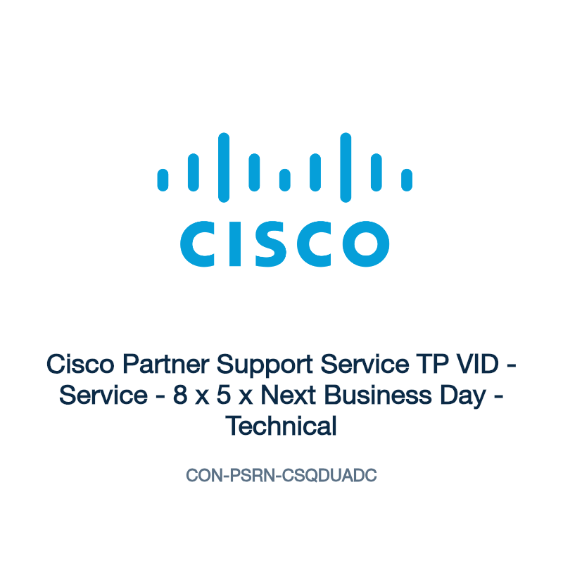 CON-PSRN-CSQDUADC: Cisco Partner Support Service TP VID