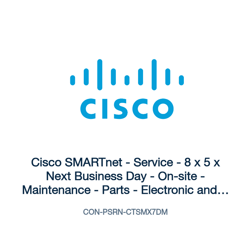 CON-PSRN-CTSMX7DM: Cisco SMARTnet - Service - 8 x 5 x Next Business Day - On-site -