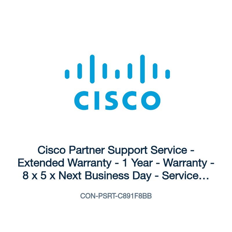 Cisco Partner Support Service - Extended Warranty - 1 Year - Warranty - 8 x 5 x Next Business Day - Service Depot - Exchange - Parts