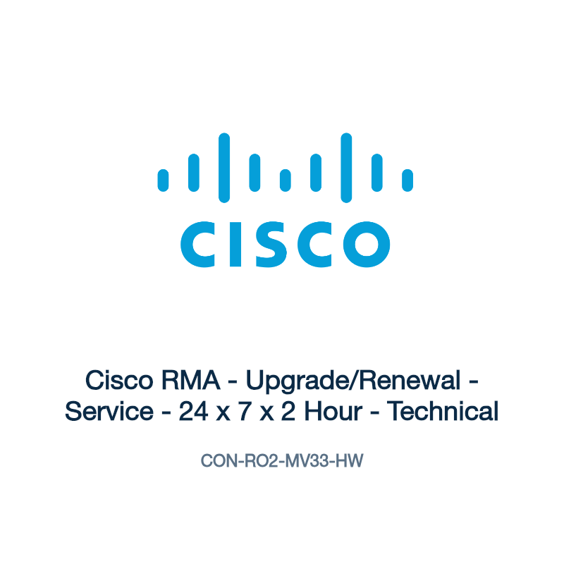CON-RO2-MV33-HW: Cisco RMA - Upgrade/Renewal - Service - 24 x 7 x 2 Hour - Technical
