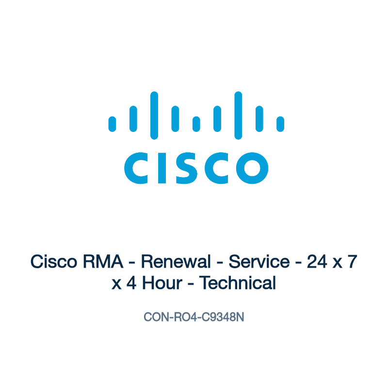 CON-RO4-C9348N: Cisco RMA - Renewal - Service - 24 x 7 x 4 Hour - Technical