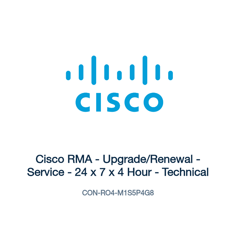 CON-RO4-M1S5P4G8: Cisco RMA - Upgrade/Renewal - Service - 24 x 7 x 4 Hour - Technical