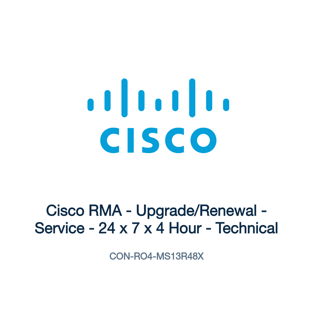 CON-RO4-MS13R48X: Cisco RMA - Upgrade/Renewal - Service - 24 x 7 x 4 Hour - Technical