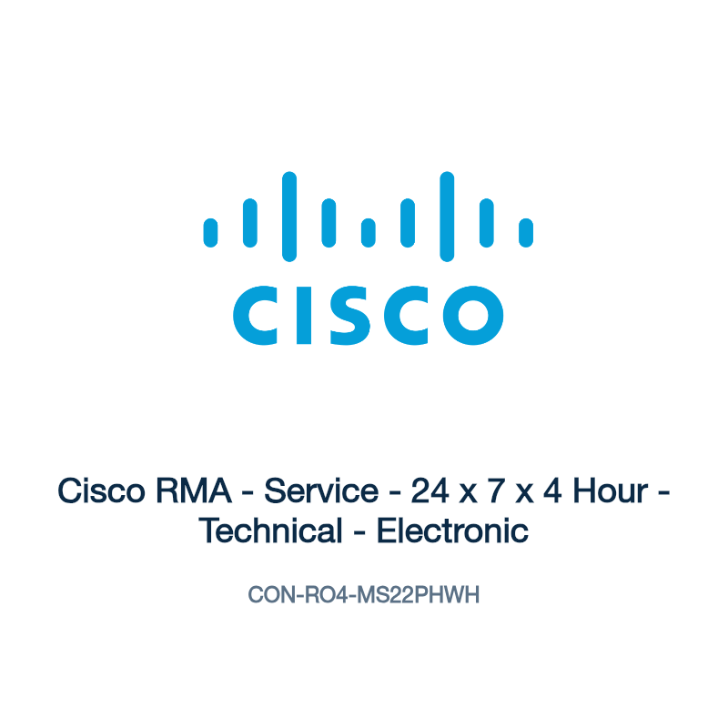 CON-RO4-MS22PHWH: Cisco RMA - Service - 24 x 7 x 4 Hour - Technical - Electronic