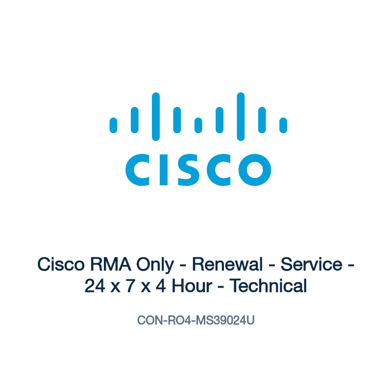 CON-RO4-MS39024U: Cisco RMA Only - Renewal - Service - 24 x 7 x 4 Hour - Technical