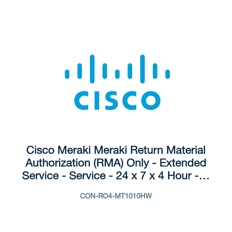 CON-RO4-MT1010HW: Cisco Meraki Meraki Return Material Authorization (RMA) Only