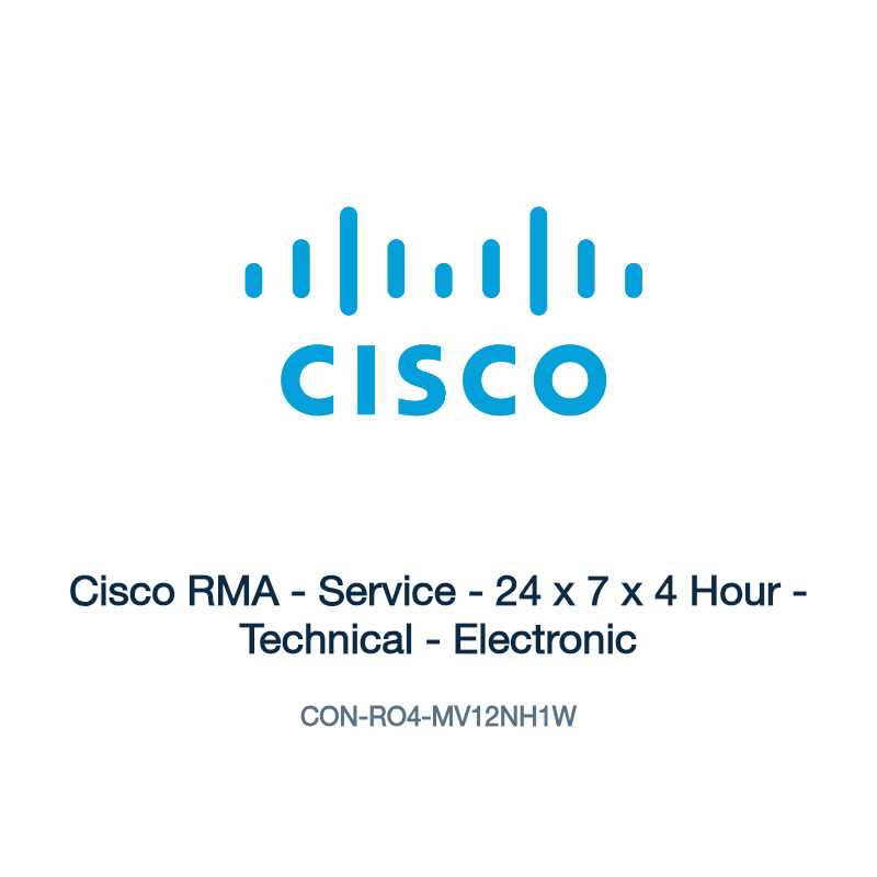 CON-RO4-MV12NH1W: Cisco RMA - Service - 24 x 7 x 4 Hour - Technical - Electronic