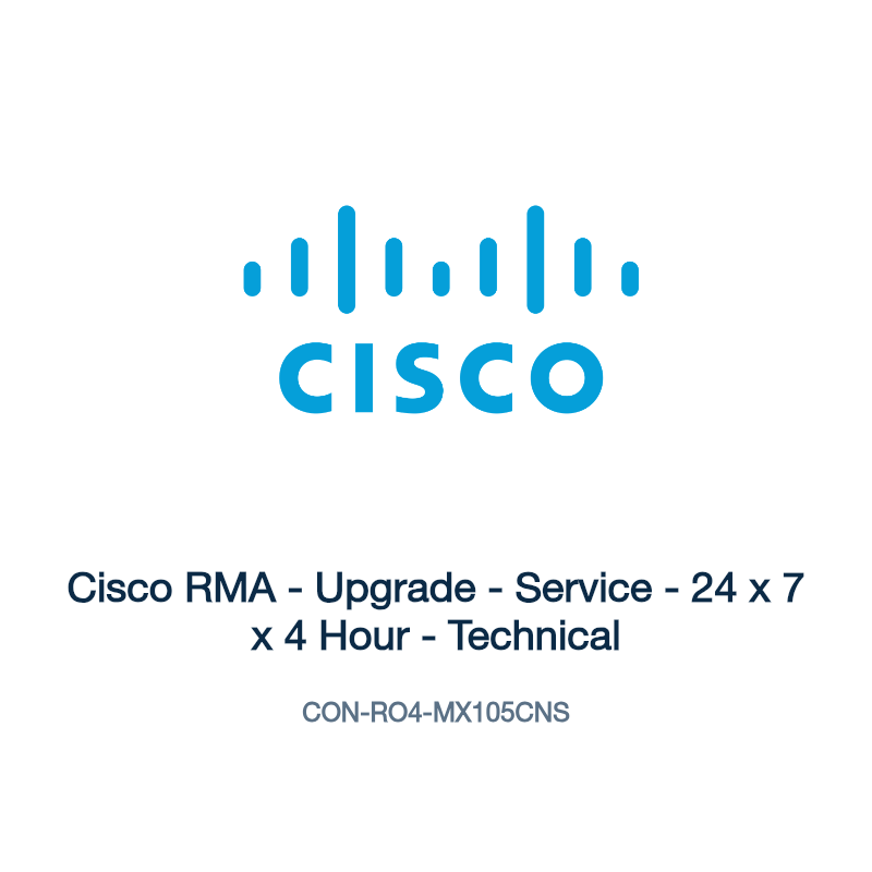 CON-RO4-MX105CNS: Cisco RMA - Upgrade - Service - 24 x 7 x 4 Hour - Technical