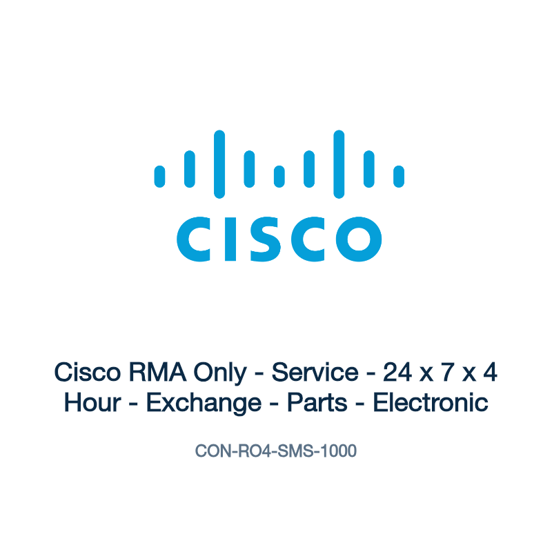 CON-RO4-SMS-1000: Cisco RMA Only - Service - 24 x 7 x 4 Hour - Exchange - Parts -
