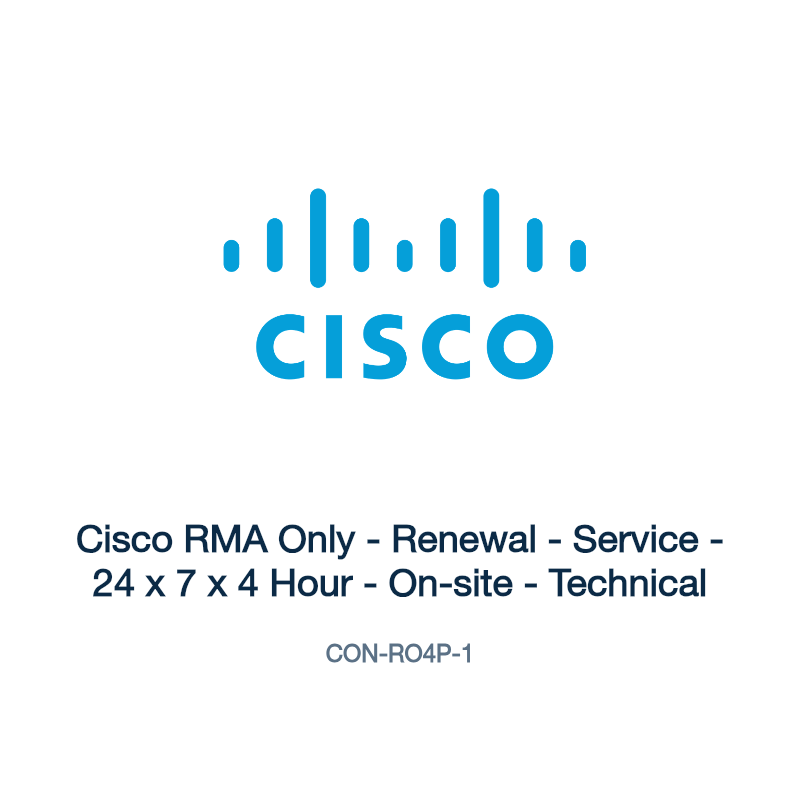 CON-RO4P-1: Cisco RMA Only - Renewal - Service - 24 x 7 x 4 Hour - On-site -