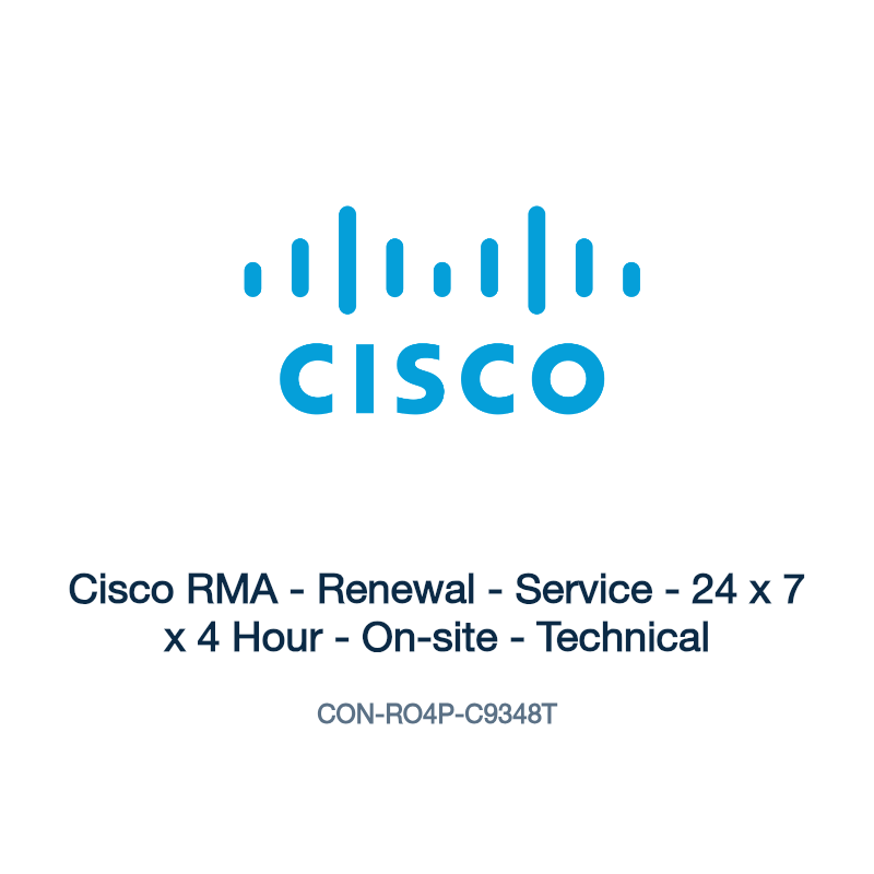 CON-RO4P-C9348T: Cisco RMA - Renewal - Service - 24 x 7 x 4 Hour - On-site - Technical