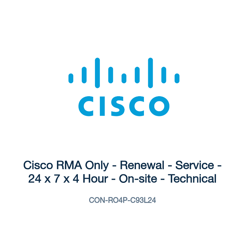 CON-RO4P-C93L24: Cisco RMA Only - Renewal - Service - 24 x 7 x 4 Hour - On-site -