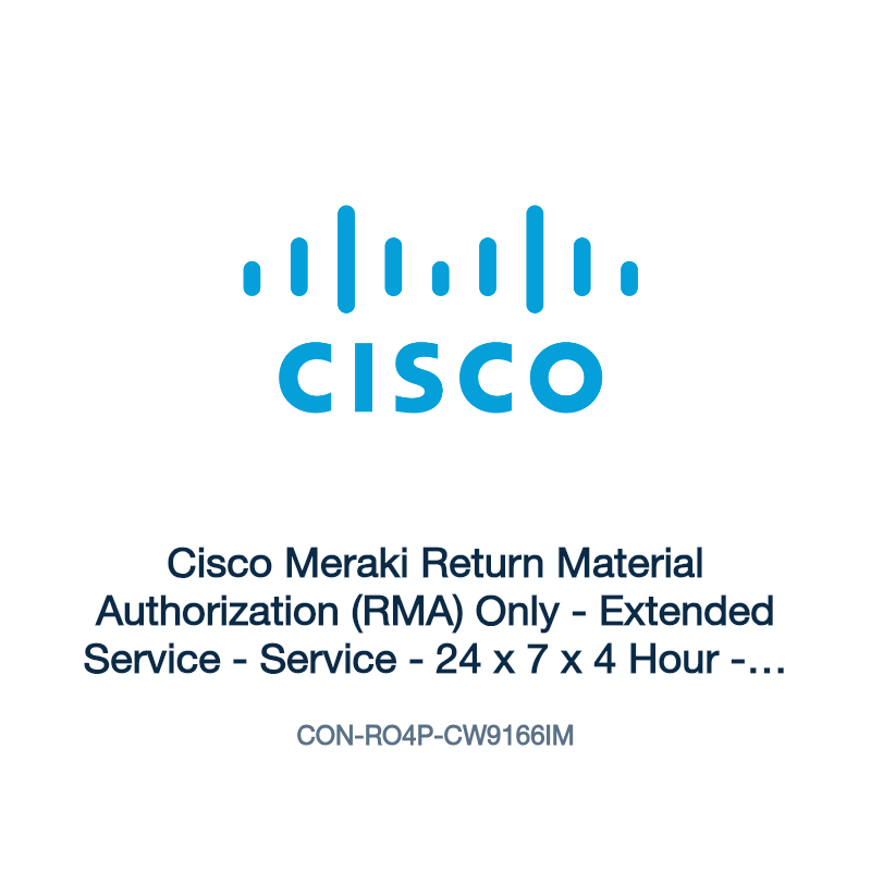 CON-RO4P-CW9166IM: Cisco Meraki Return Material Authorization (RMA) Only
