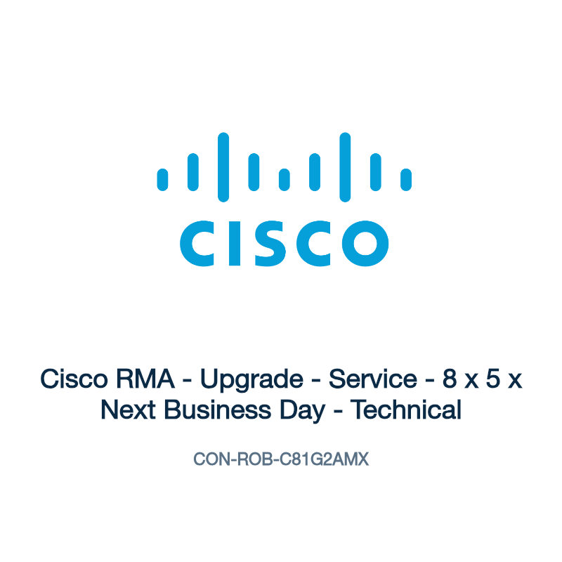 CON-ROB-C81G2AMX: Cisco RMA - Upgrade - Service - 8 x 5 x Next Business Day - Technical
