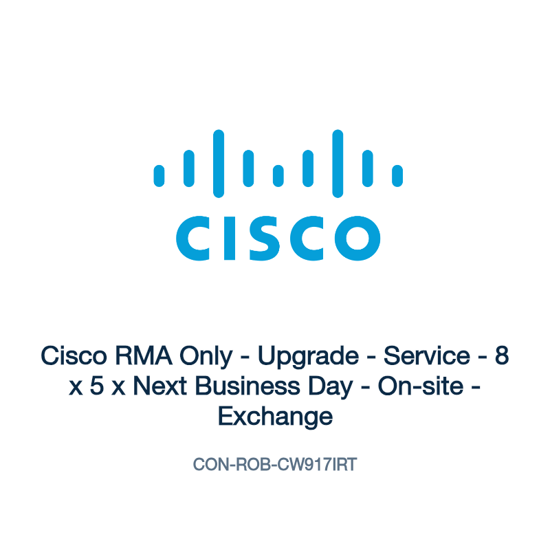 CON-ROB-CW917IRT: Cisco RMA Only - Upgrade - Service - 8 x 5 x Next Business Day -