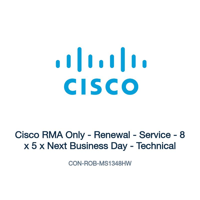 CON-ROB-MS1348HW: Cisco RMA Only - Renewal - Service - 8 x 5 x Next Business Day -