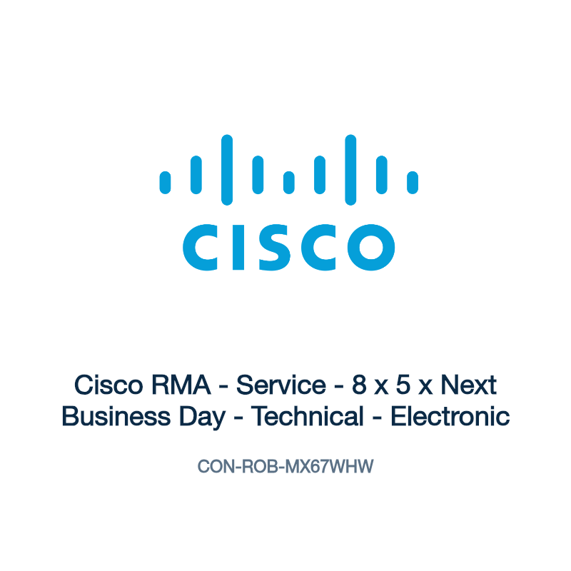 CON-ROB-MX67WHW: Cisco RMA - Service - 8 x 5 x Next Business Day - Technical -
