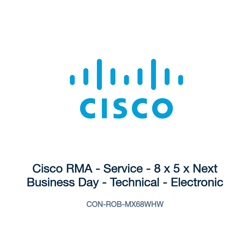 CON-ROB-MX68WHW: Cisco RMA - Service - 8 x 5 x Next Business Day - Technical -
