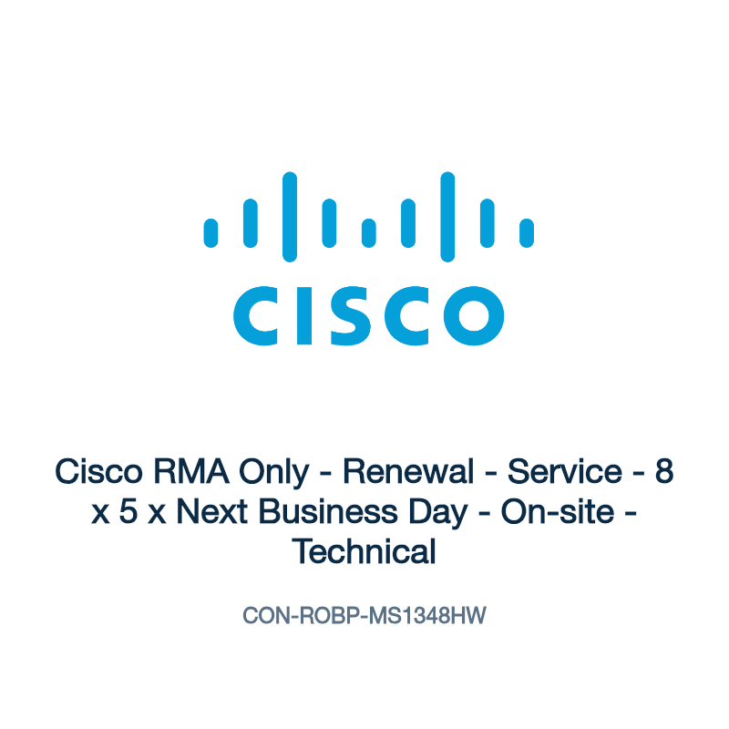 CON-ROBP-MS1348HW: Cisco RMA Only - Renewal - Service - 8 x 5 x Next Business Day -