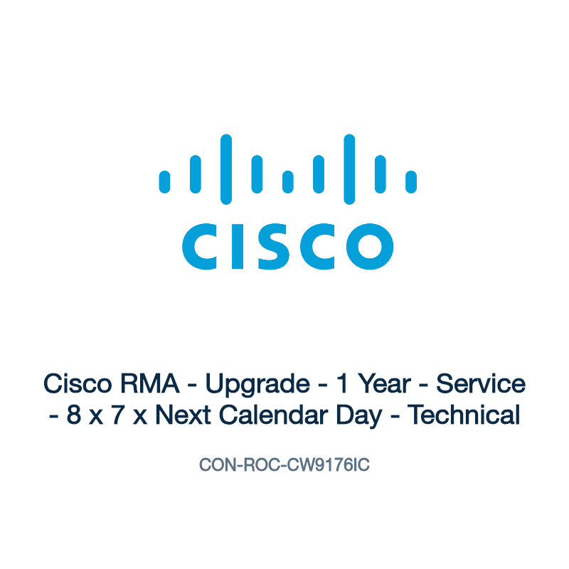CON-ROC-CW9176IC: Cisco RMA - Upgrade - 1 Year - Service - 8 x 7 x Next Calendar Day -
