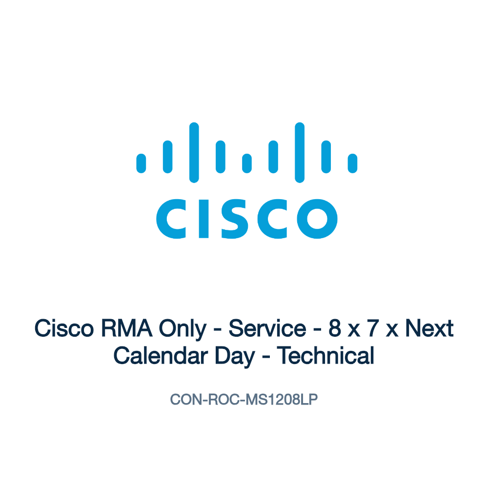 CON-ROC-MS1208LP: Cisco RMA Only - Service - 8 x 7 x Next Calendar Day - Technical