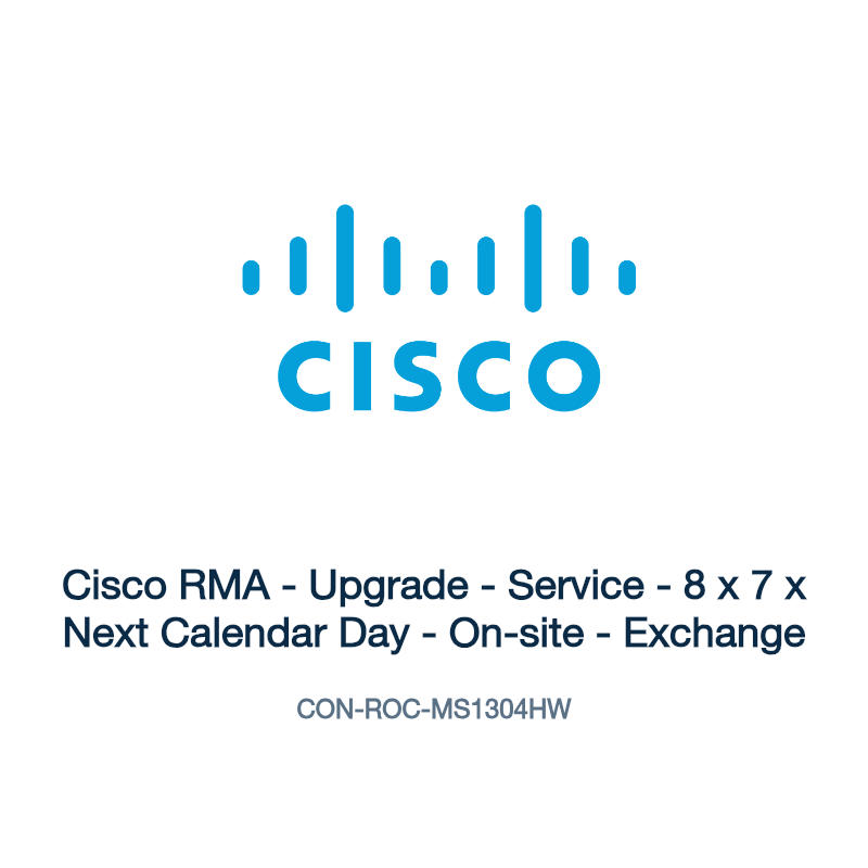 CON-ROC-MS1304HW: Cisco RMA - Upgrade - Service - 8 x 7 x Next Calendar Day - On-site -