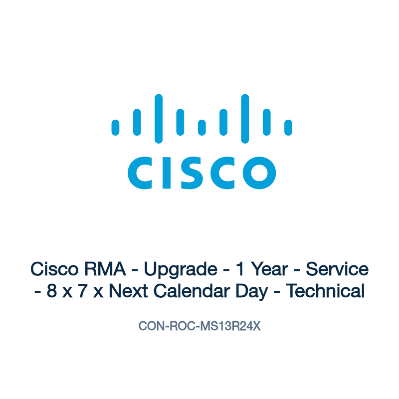 CON-ROC-MS13R24X: Cisco RMA - Upgrade - 1 Year - Service - 8 x 7 x Next Calendar Day -