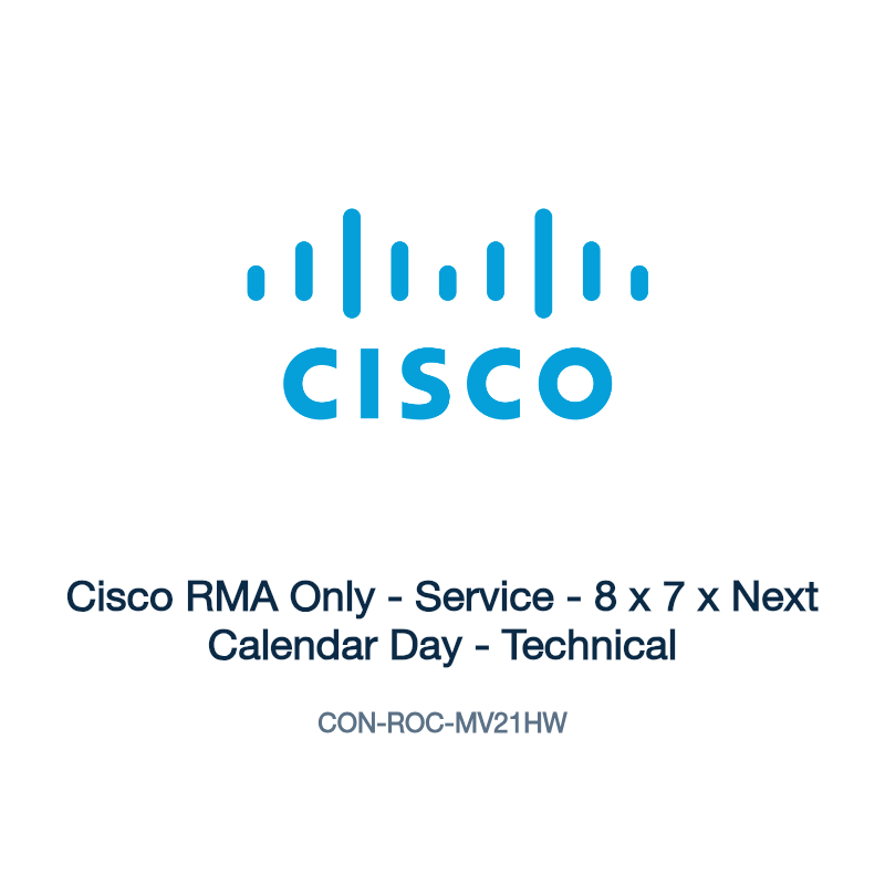 CON-ROC-MV21HW: Cisco RMA Only - Service - 8 x 7 x Next Calendar Day - Technical