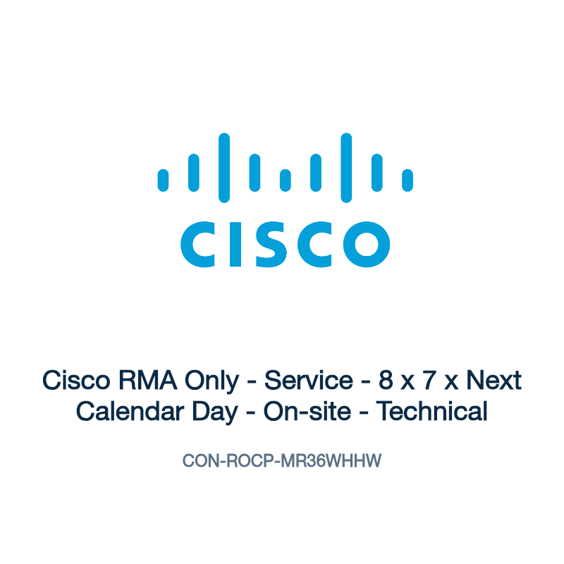 CON-ROCP-MR36WHHW: Cisco RMA Only - Service - 8 x 7 x Next Calendar Day - On-site -