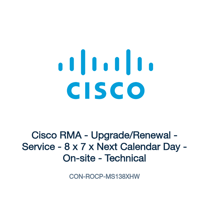 CON-ROCP-MS138XHW: Cisco RMA - Upgrade/Renewal - Service - 8 x 7 x Next Calendar Day -